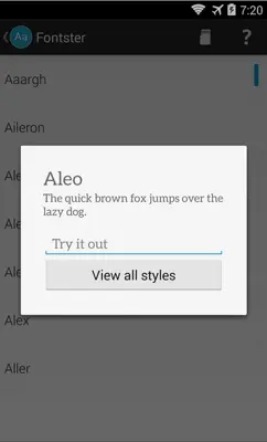 Fontster android App screenshot 2